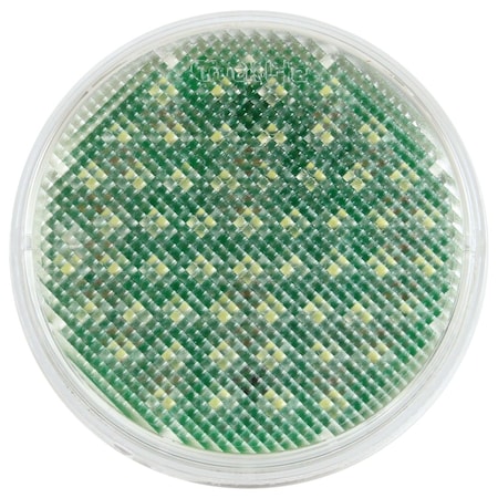 Truck-Lite 44 Series, Led, 54 Diode, Round Clear, Dome Light, Fit 'N Forget S.S., 12V 44207C